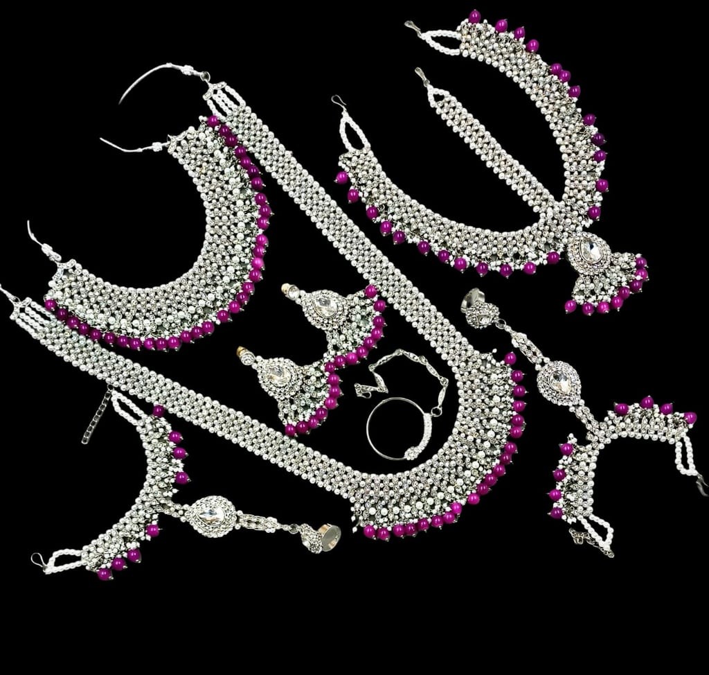 114000 Silver Bridal Set SA00825PB Elegant Silver Bridal Set